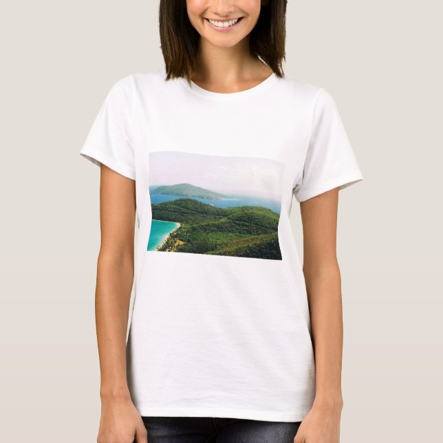 Vit T-Shirt med St. Thomas Scene (Framsida)