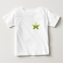 vit t-shirt tryckt med naturen