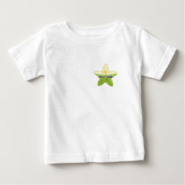 vit t-shirt tryckt med naturen