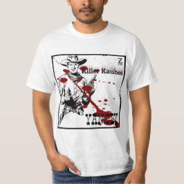 Vit T-skirt med YANCEY Killer Kauboi Design T Shirt
