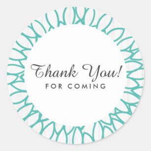 Vit Tack av trä och Blommigt Utandning Runt Klistermärke