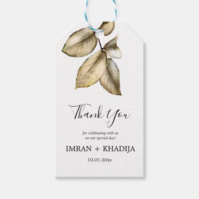 Vit Tack för favoriter för Elegant Presentetikett (Framsidan)