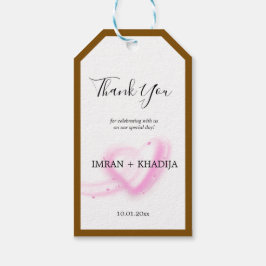 Vit Tack för favoriter för Elegant Presentetikett