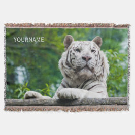 Vit täckfilt för anpassningsbar av tigern filt