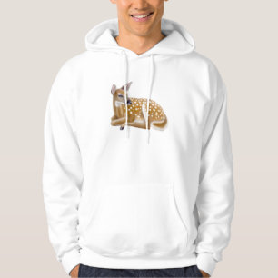 Vit Tailed hjort lismar hoodien Hoodie