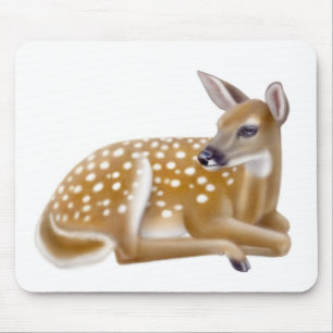 Vit Tailed hjort lismar Mousepad Musmatta