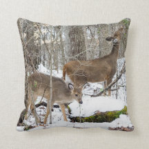 Vit-Tailed hjortdekorativ kudde