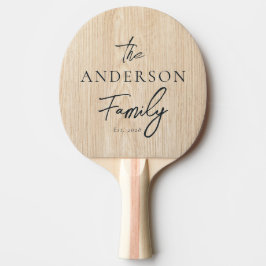 Vit Tall Handskriven Efternamn Pingisracket