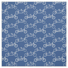 Vit Tandem-cykel på blå Tyg