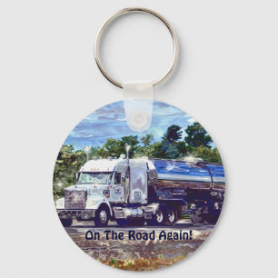 Vit tankar konst Keychain för Nyckelring