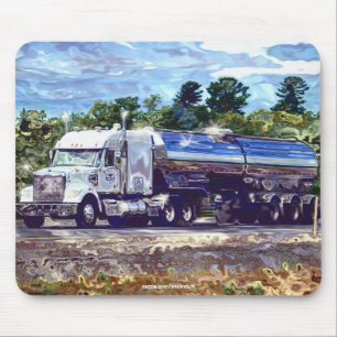 VIT TANKAR TANKFARTYGLASTBILSFÖRARE Mousepad Musmatta