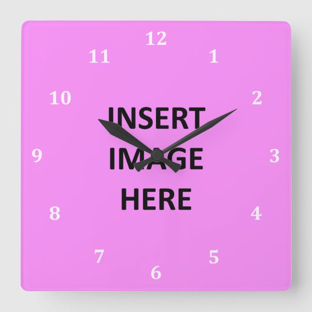 Vit tar tid på numrerar den beställnings- mallen fyrkantig klocka (Framsida)