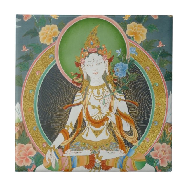Vit Tara belägger med tegel Kakelplatta (Framsidan)