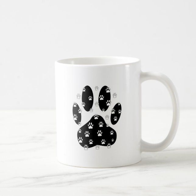 Vit Tass vid svartvit utskrift Kaffemugg (Höger)