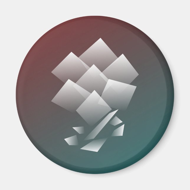 Vit tealburgare magnet (Framsidan)