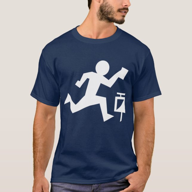 Vit teckning orienterings pojke t shirt (Framsida)