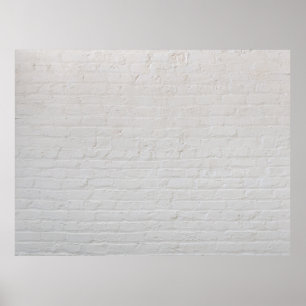 Vit tegelvägg poster