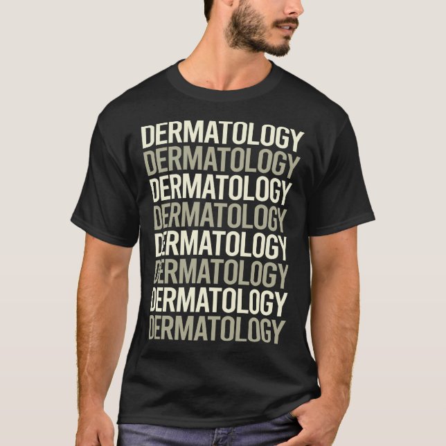 Vit text Dermatologi Dermatolog T Shirt (Framsida)