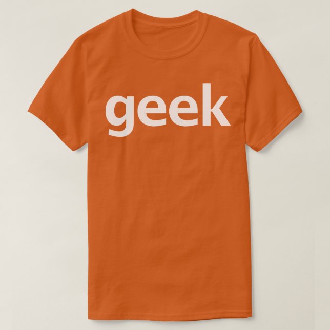 Vit text för Geek Typography T Shirt (Design framsida)