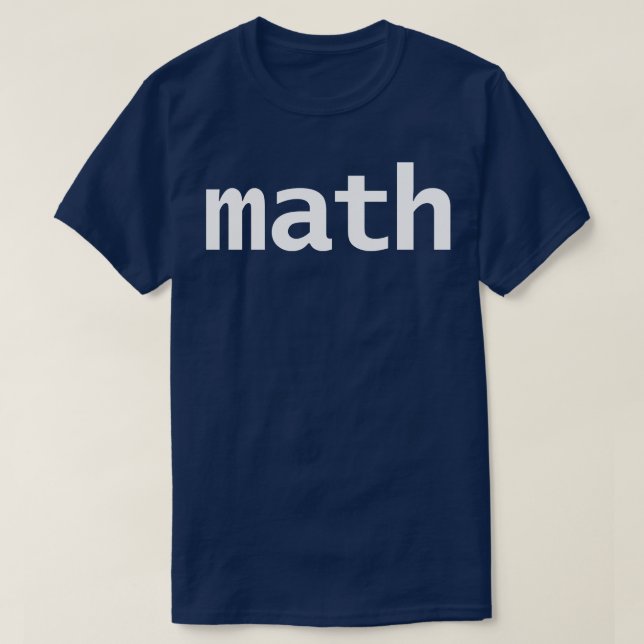 Vit text för minimal typografi av matematik t shirt (Design framsida)