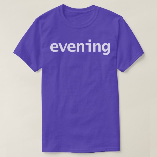 Vit text för nattlig minimal typografi t shirt (Design framsida)