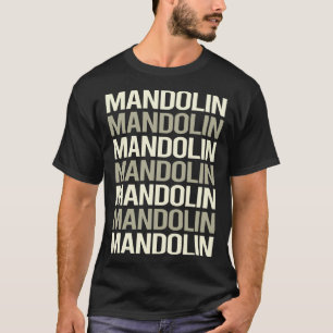 Vit text Mandolin T Shirt