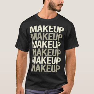 Vit text smink t shirt
