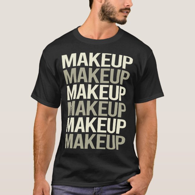 Vit text smink t shirt (Framsida)