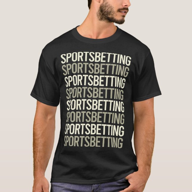 Vit text sportspel t shirt (Framsida)