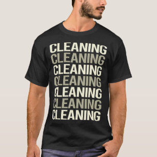Vit text Städning T Shirt