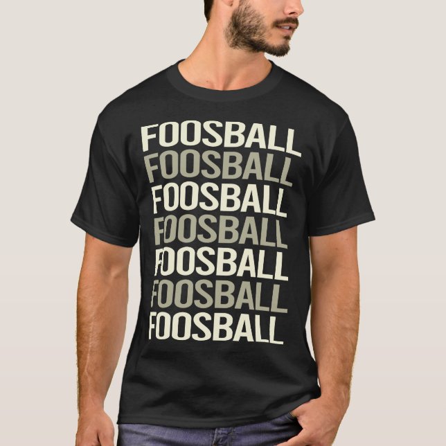 Vit textfoosball t shirt (Framsida)