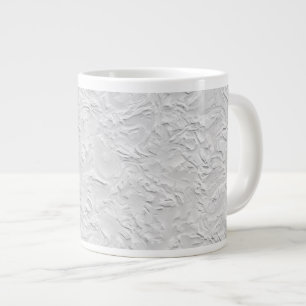Vit texturerad sten, monokrom Abstrakt Art Jumbo Mugg