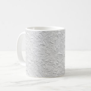 Vit texturerad sten, monokrom Abstrakt Art Kaffemugg