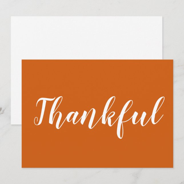 Vit thanksgiving för  av tacksamma orangar (Fram/baksida)