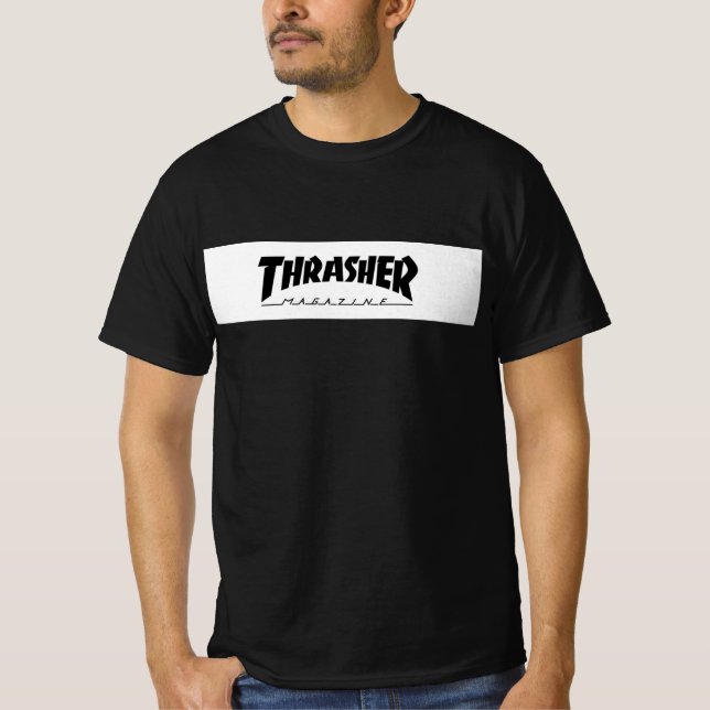 vit Thrasher T Shirt (Framsida)