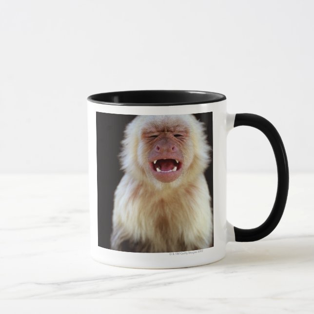 Vit-throated capuchin (den Cebus capucinusen) Mugg (Höger)