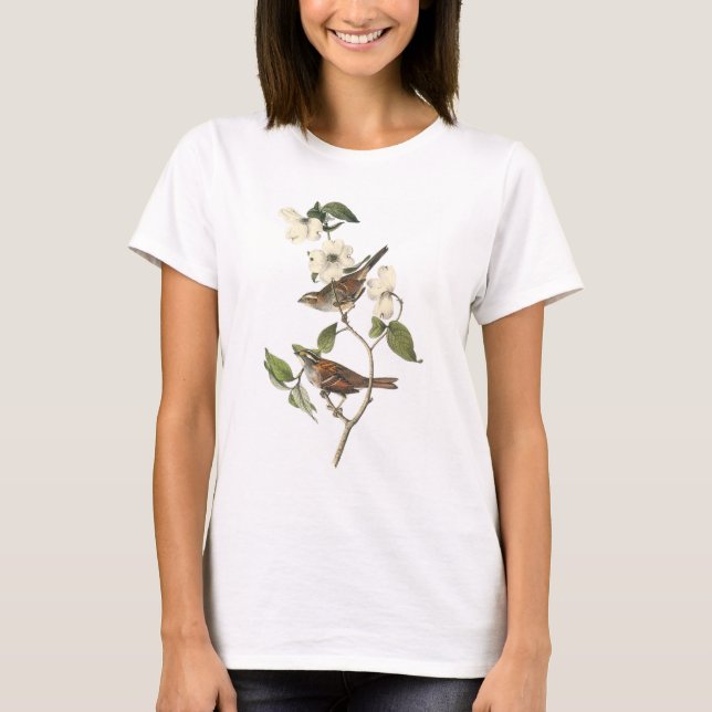 Vit-throated Sparrow vid Audubon T-shirt (Framsida)