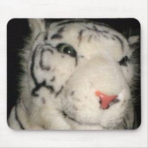 Vit tiger 1 Mousepad Musmatta
