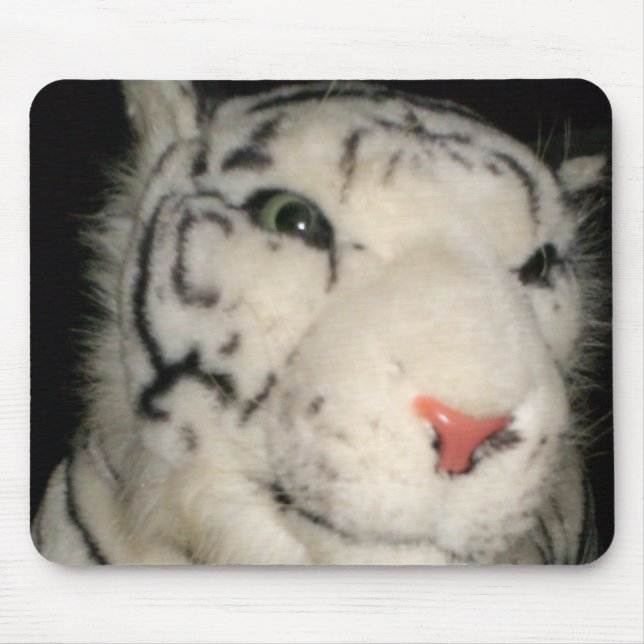 Vit tiger 1 Mousepad Musmatta (Framsidan)