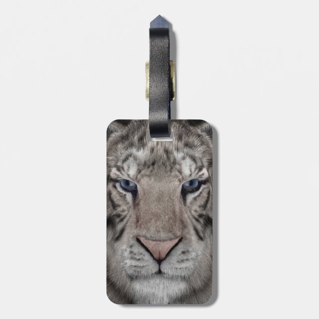 Vit tiger bagagebricka (Baksidan Lodrät)
