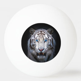 Vit Tiger Blå Ögon Pingisboll