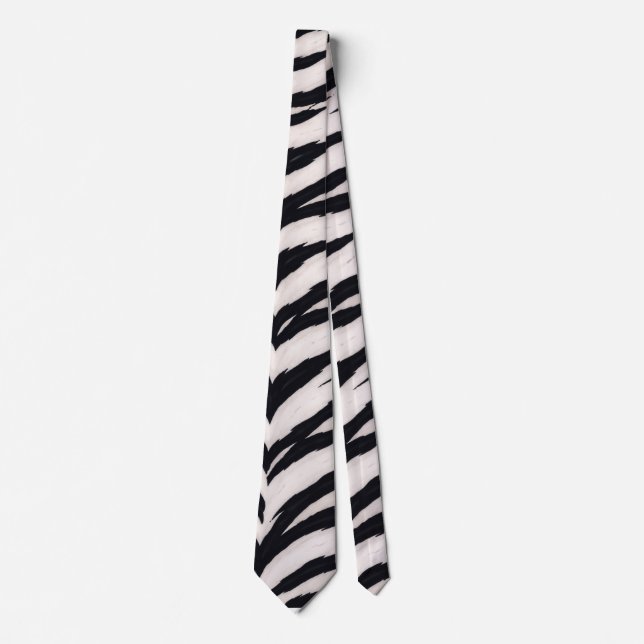 Vit Tiger Djurmönster Slips (Framsida)