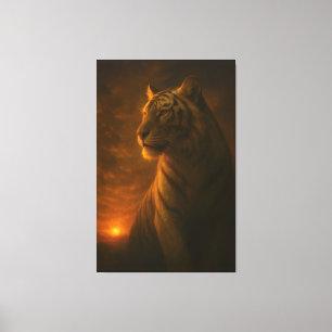 Vit Tiger Fantasykonst – Mystisk Djungel Ljus Canvastryck