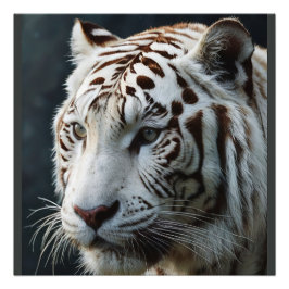 Vit tiger fototryck