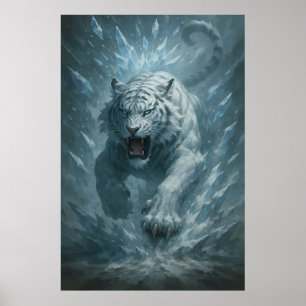 Vit Tiger – Frostkung Isburst Nedstigning – ManJi Poster