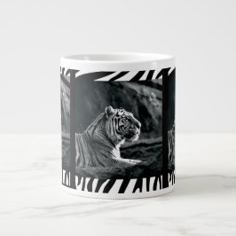 Vit tiger jumbo mugg