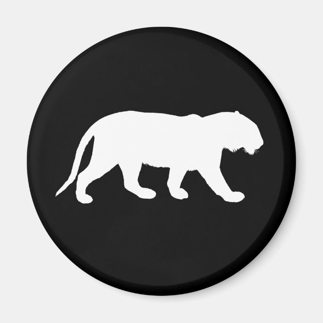 Vit Tiger Magnet (Framsidan)