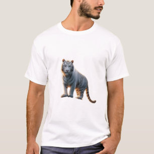 Vit Tiger majestät. T Shirt