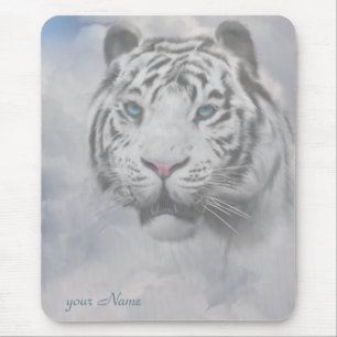 Vit tiger Mousepad Musmatta