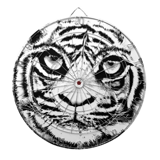 Vit Tiger Pildartsbräda Darttavla (Framsidan)